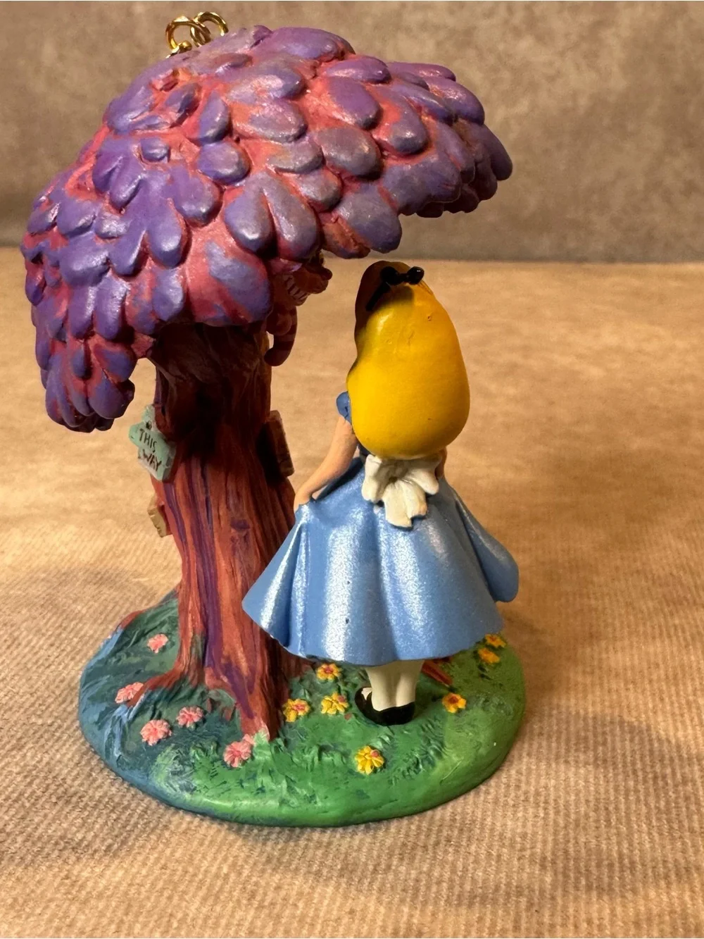 Alice in Wonderland With Cheshire Cat In Tree Disney Sketchbook 2014 Ornament